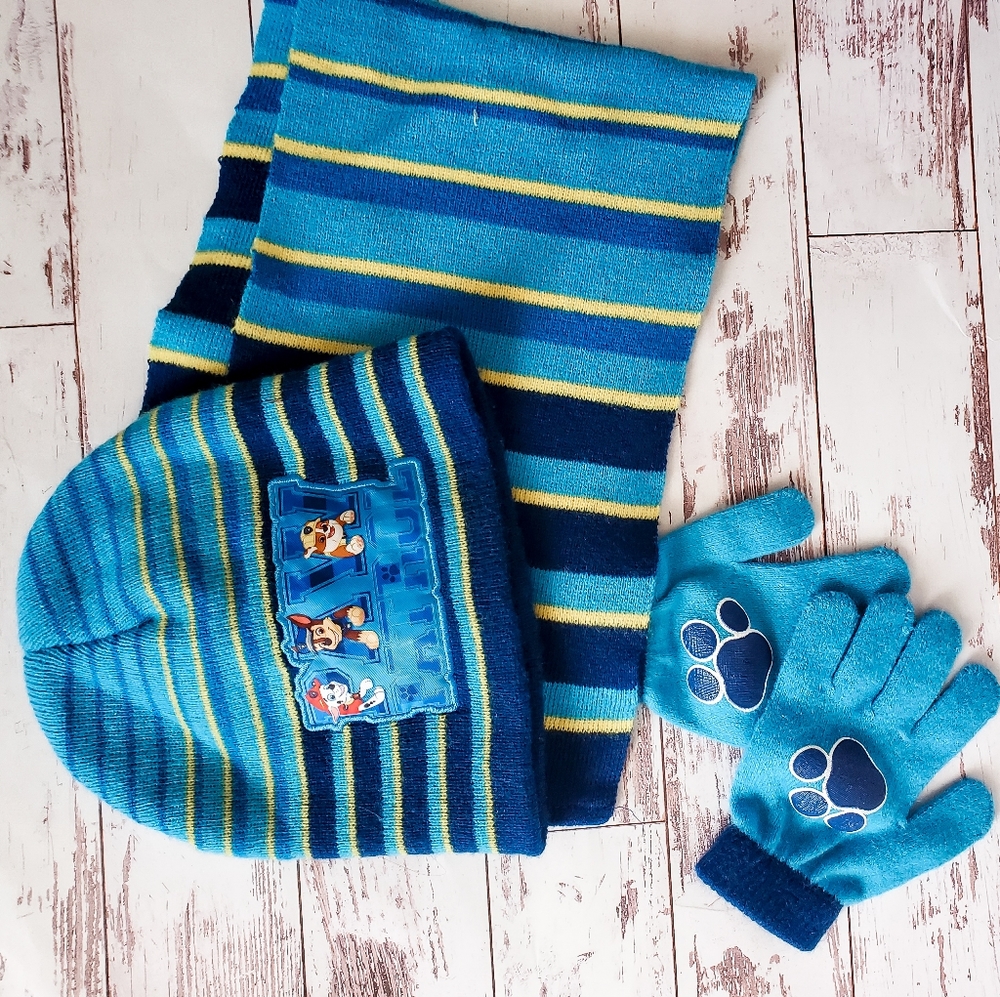 Paw Patrol Gloves, Hat,Scarf
